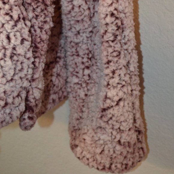 Sz L Altar’d State Maroon Zip Wubby Teddy Pullover - Picture 6 of 10